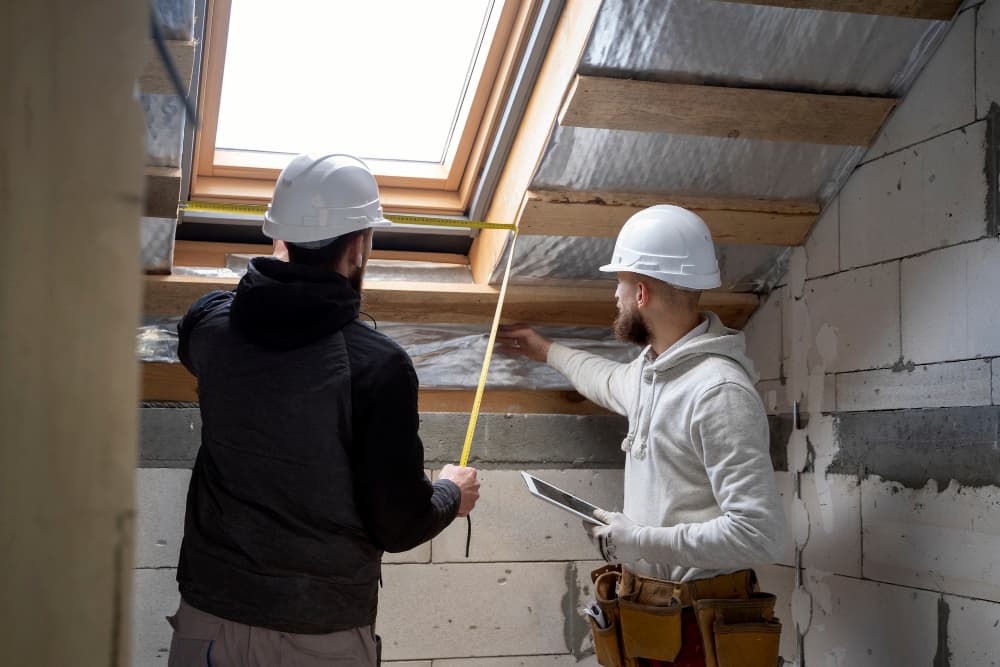Técnicos buscando vicios ocultos en vivienda